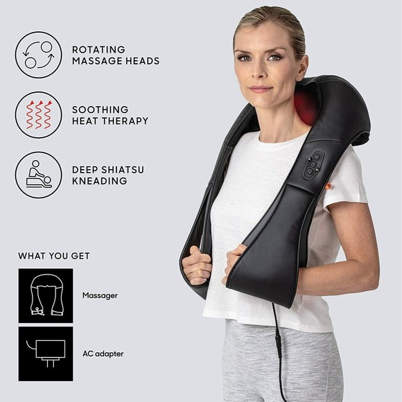Sharper Image - Neck and Shoulder Shiatsu Massager With Soothing Heat Therapy - Picture 1 of 6